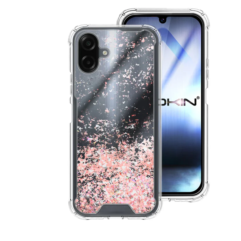 Capa de Gel e Acrílico Transparente com Purpurina Apokin para Samsung Galaxy A07 / A08 Lilás - Imagem 6