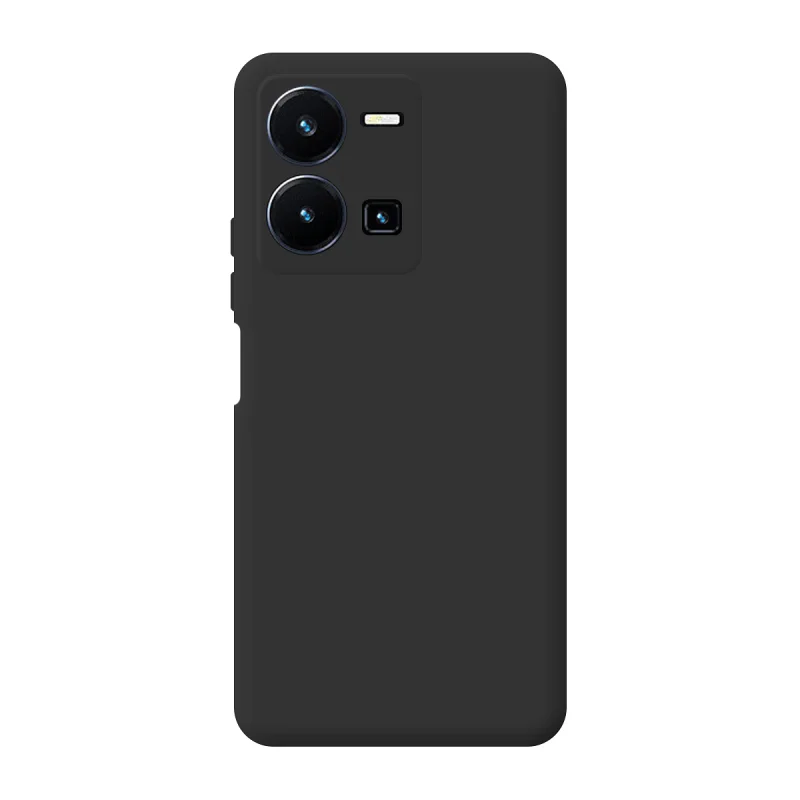 Capa Apokin para Vivo Y35 Silicone Macio com Proteção de Câmara 3D Preto