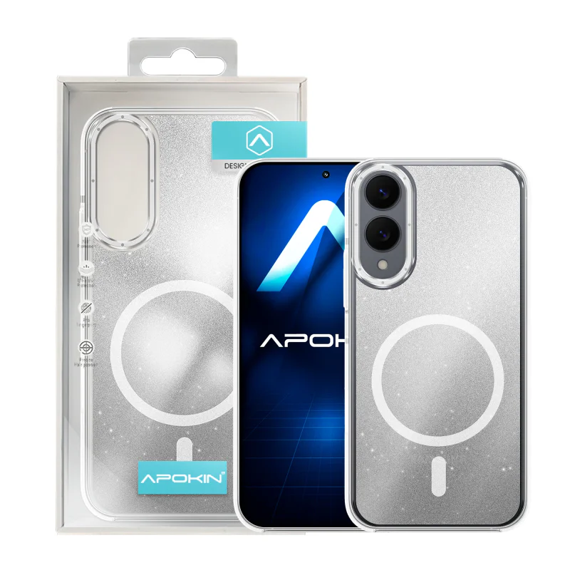 Capa Apokin Acrílica com Purpurina e MagSafe para Samsung Galaxy S25 Variedade de cores - Imagem 3