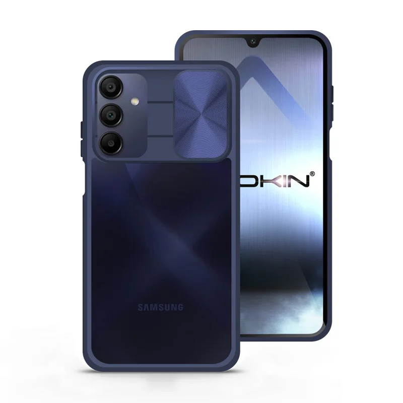Capa de Gel Antichoque Apokin com Tampa de Câmara Deslizante para Samsung Galaxy A15 Preto - Imagem 3
