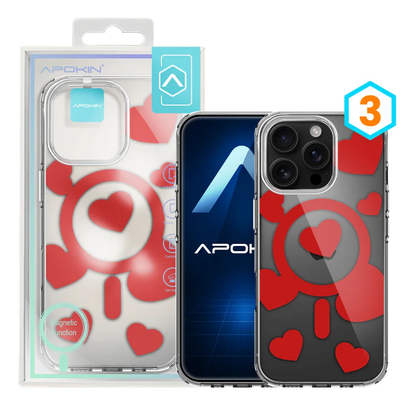 Capa Apokin para iPhone 16 Pro Max Iridescente Metálica com MagSafe e Desenhos Variedade de cores - Imagem 4