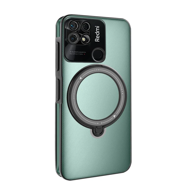 Capa Transparente Apokin para Xiaomi Redmi 10C com Anel e MagSafe Variedade de cores - Imagem 4