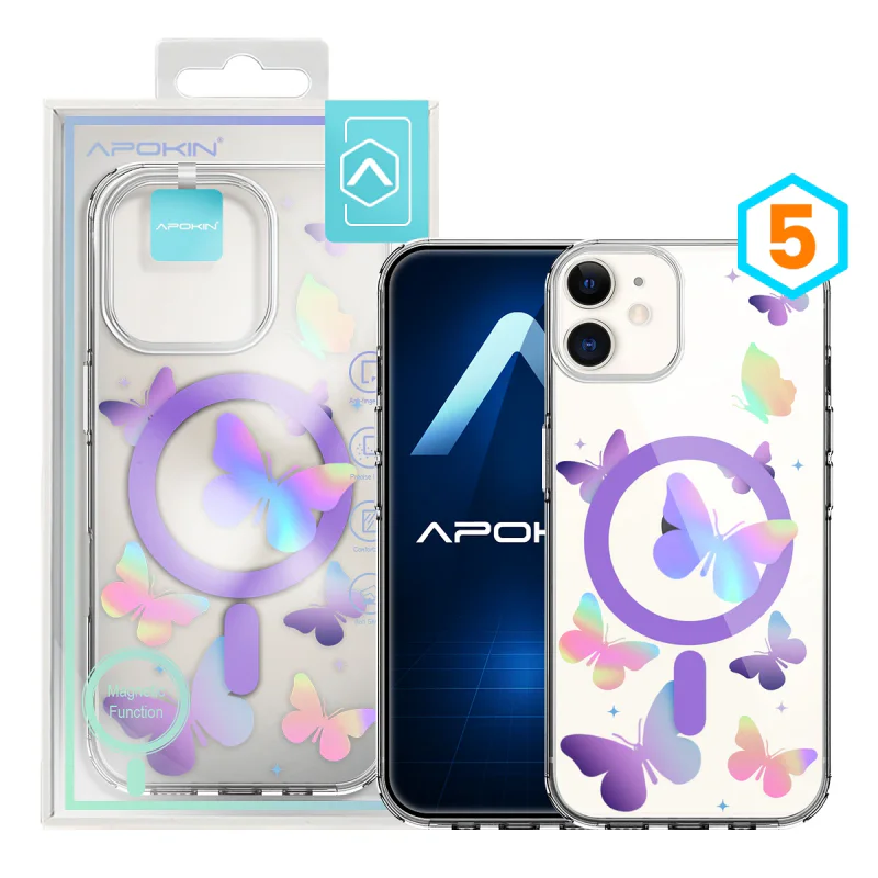Capa Apokin para iPhone 11 Efeito Metálico Iridescente com MagSafe 3 - Imagem 6