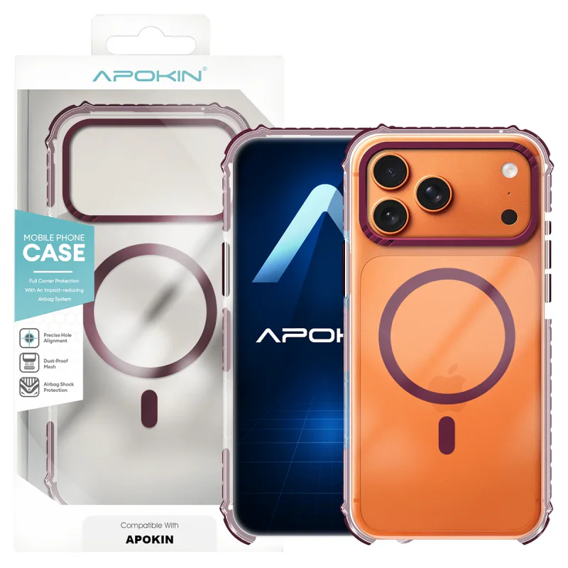 Capa Apokin Rock com MagSafe para iPhone 17 Pro Max e 18 Pro Max Preto - Imagem 6