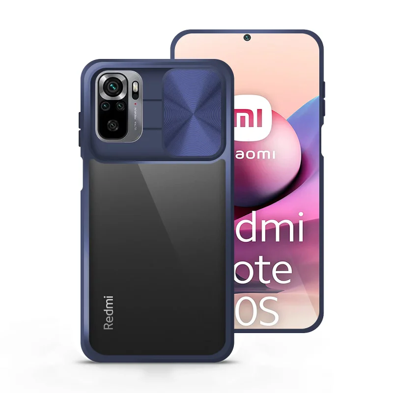 Estojo de Gel Apokin Antichoque com Capa Deslizante para Câmara para Xiaomi Redmi Note 10 Azul turquesa - Imagem 3