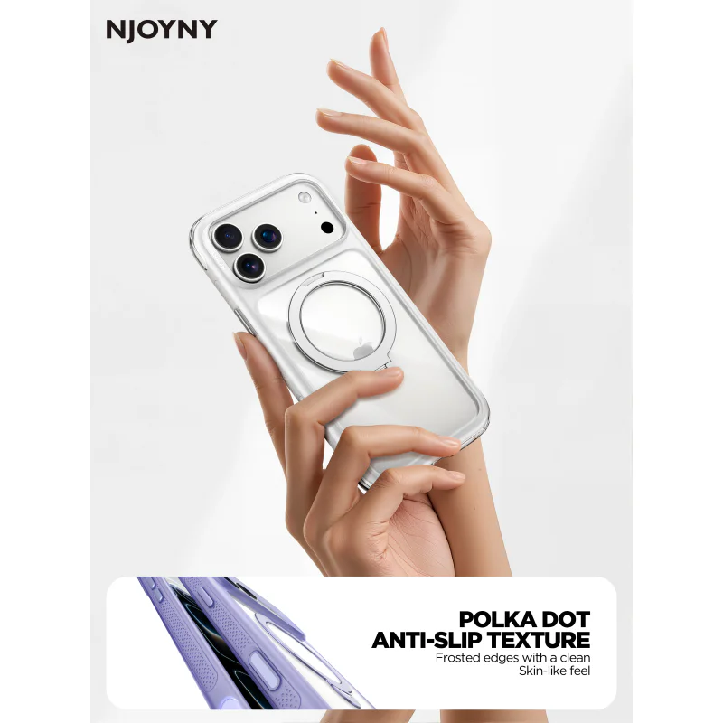 Capa Bumper Apokin Njoyny Air S6-Stand para iPhone 17 Pro Laranja - Imagem 4