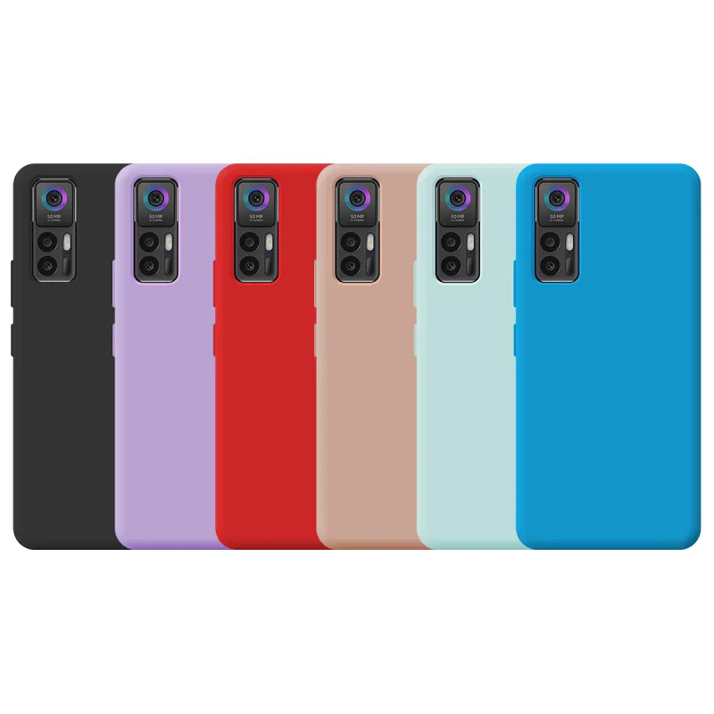 Capa de Silicone Apokin para TCL 30 com Proteção de Câmara 3D Preto
