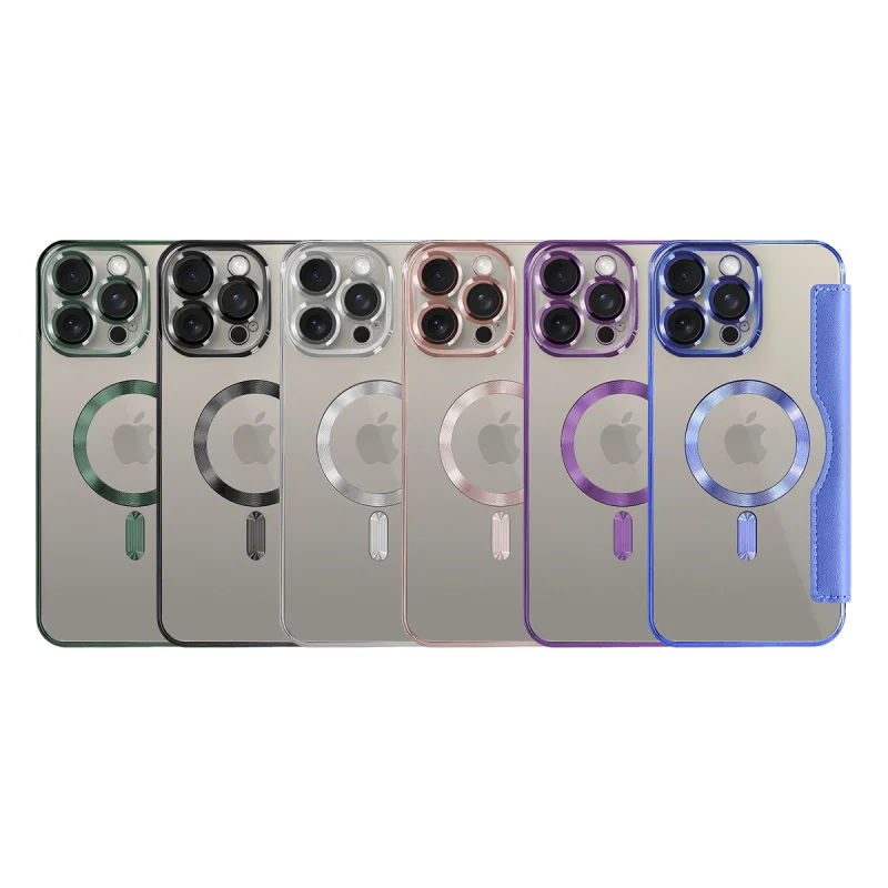 Capa Apokin para iPhone 15 Pro Max Mocome Cromada com MagSafe Preto - Imagem 1