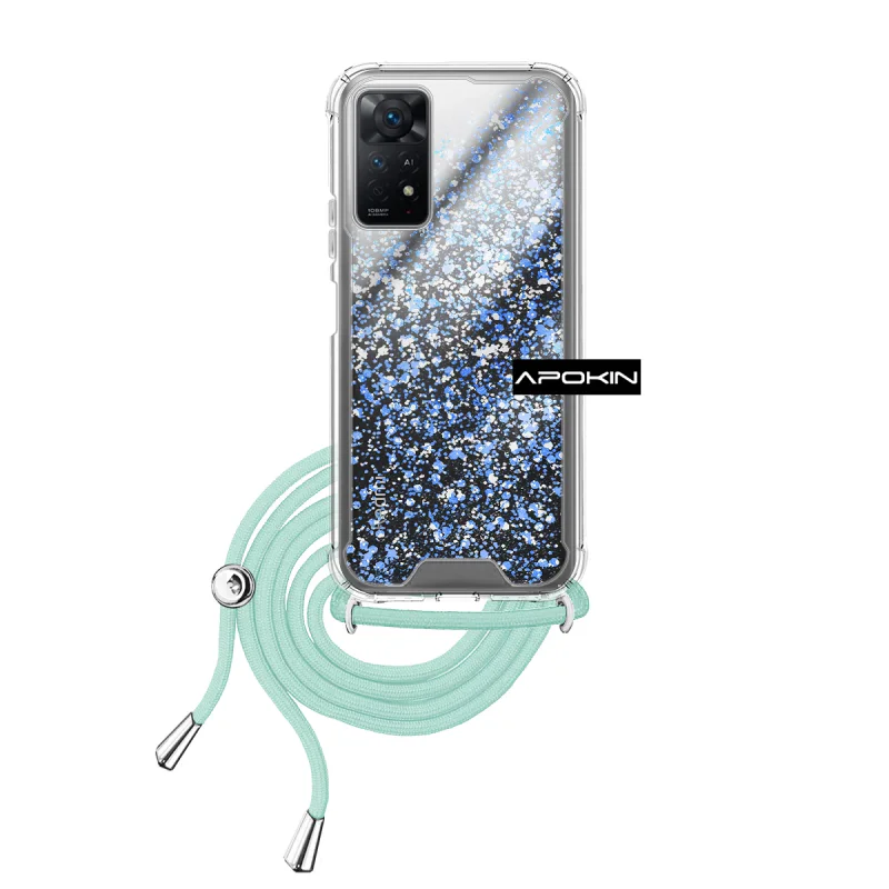Capa Apokin para Xiaomi Redmi Note 11 Pro em Gel Transparente com Cordão Rosa - Imagem 4