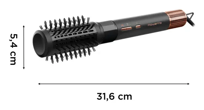 Escova Modeladora de Ar Rowenta Air Shape UB9820E0 Iónica com 4 Acessórios Preto e Cobre - Imagem 10