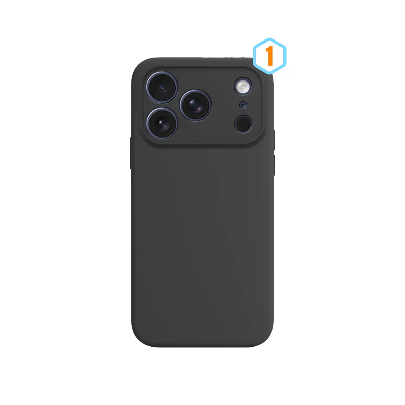 Capa de Silicone Apokin com Proteção de Câmara para iPhone 17 Pro Max Azul - Imagem 2