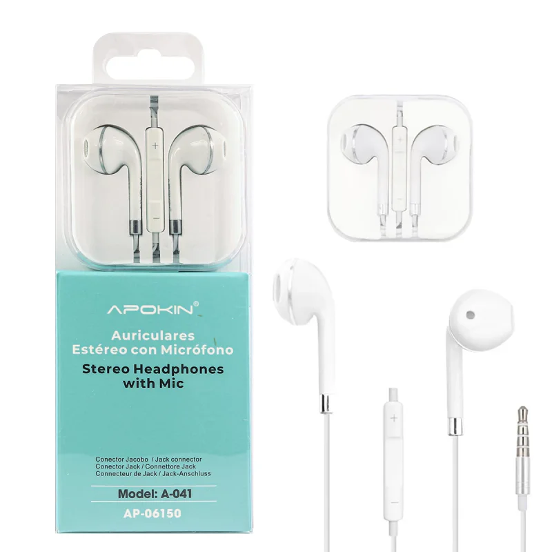 Auriculares com Microfone Apokin Borda Metálica Azul - Imagem 4