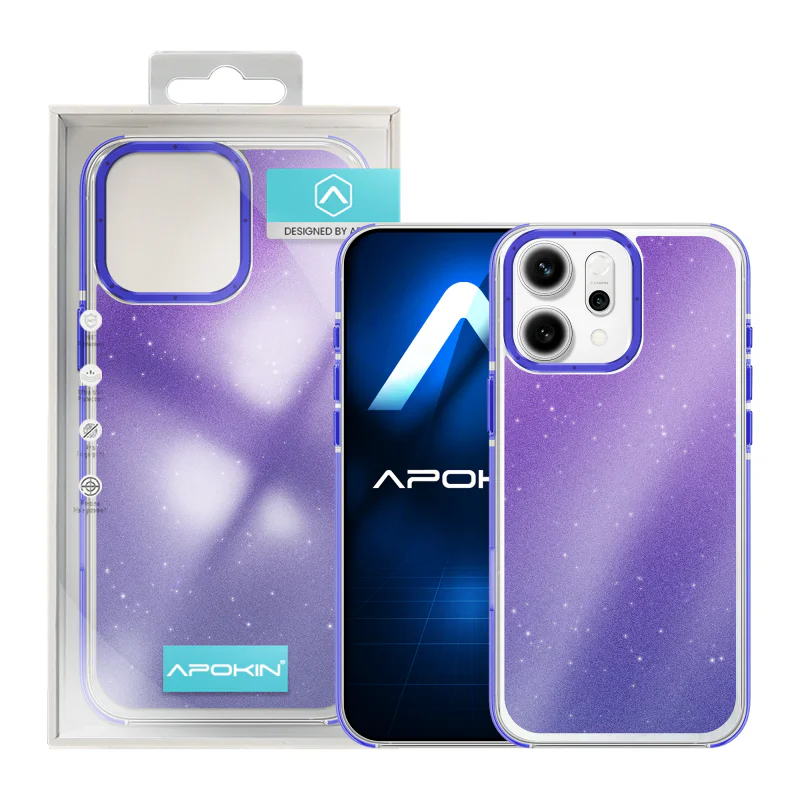Capa Apokin Acrílica com Glitter para Oppo Reno 14 Variedade de cores - Imagem 4