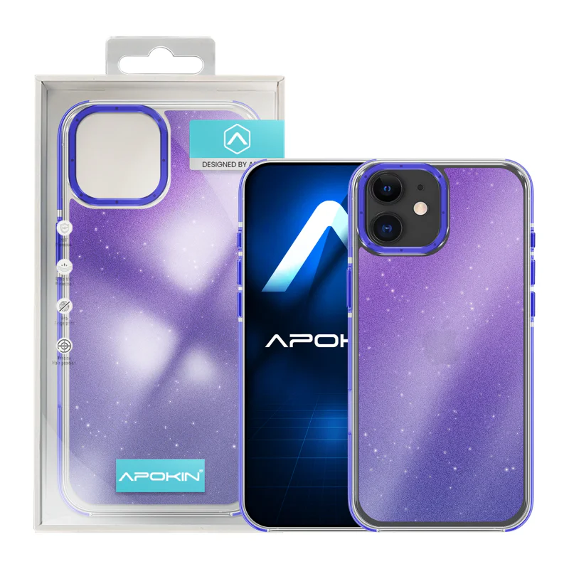 Capa Acrílica Rígida Apokin para iPhone 11 com Purpurina Prata - Imagem 4