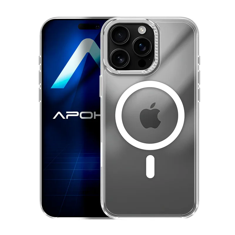 Capa Apokin para iPhone 15 Pro Max Acrílica Puro Diamante com MagSafe - Imagem 2