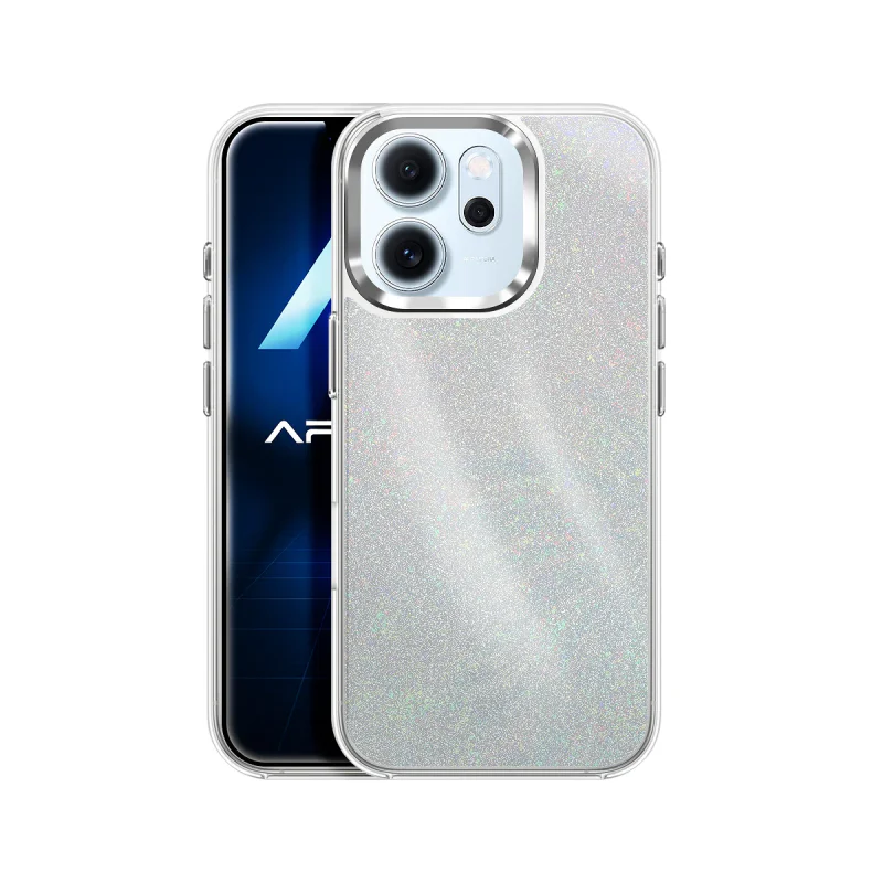 Capa Acrílica Apokin com Purpurina para Oppo Reno 14F Rosa - Imagem 6