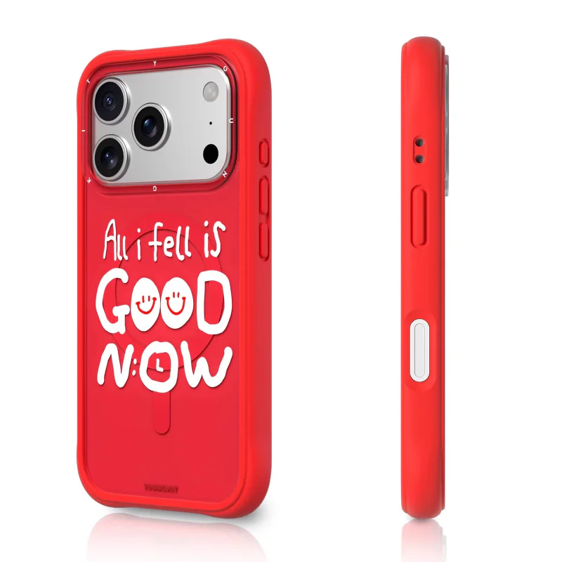 Capa Apokin para iPhone 16 Pro Max Youngkit Café Time 2.0 com MagSafe Vermelho - Imagem 2