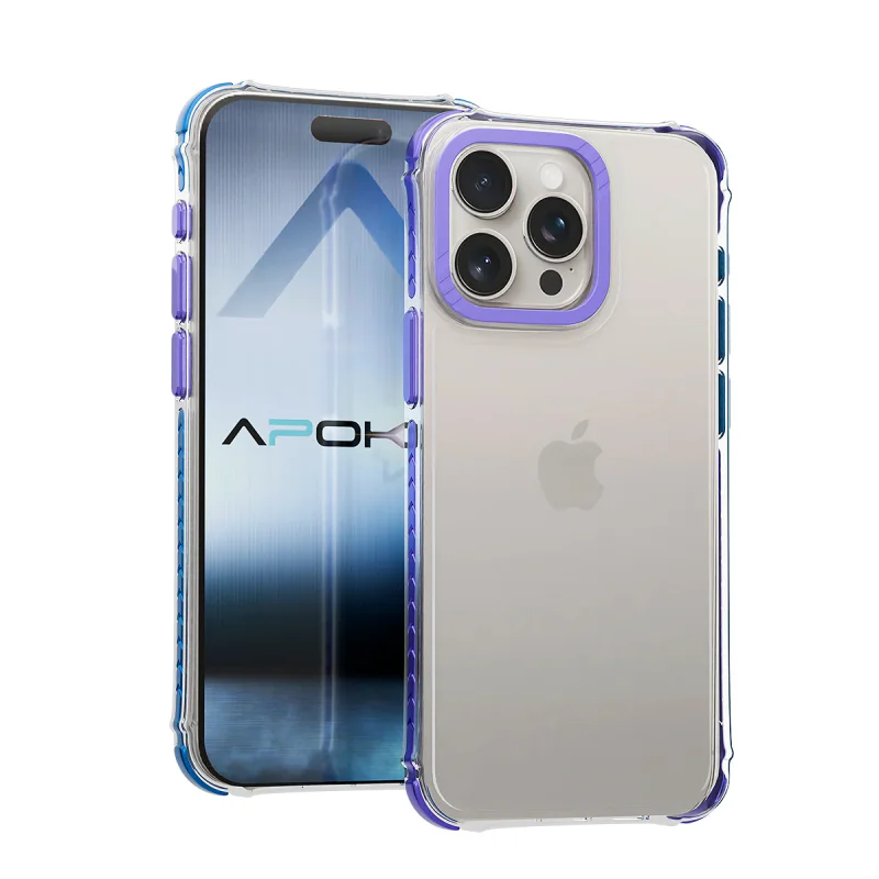 Capa Apokin Pedra Antichoque para iPhone 15 Plus Lilás - Imagem 2