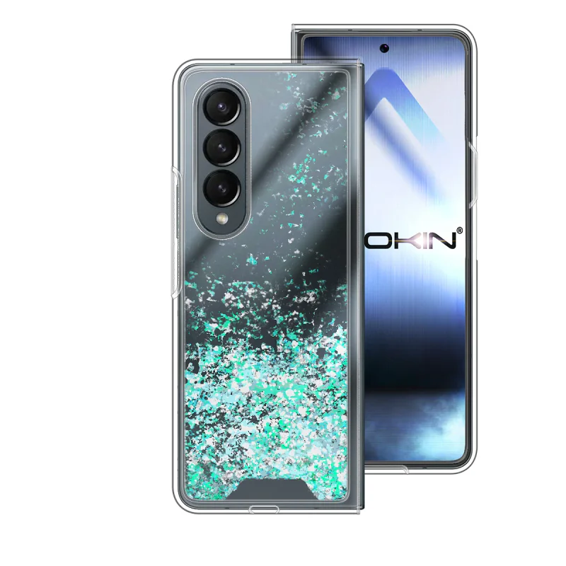 Capa Apokin Gel Transparente com Purpurina para Samsung Galaxy Z Fold4 Variedade de cores - Imagem 4