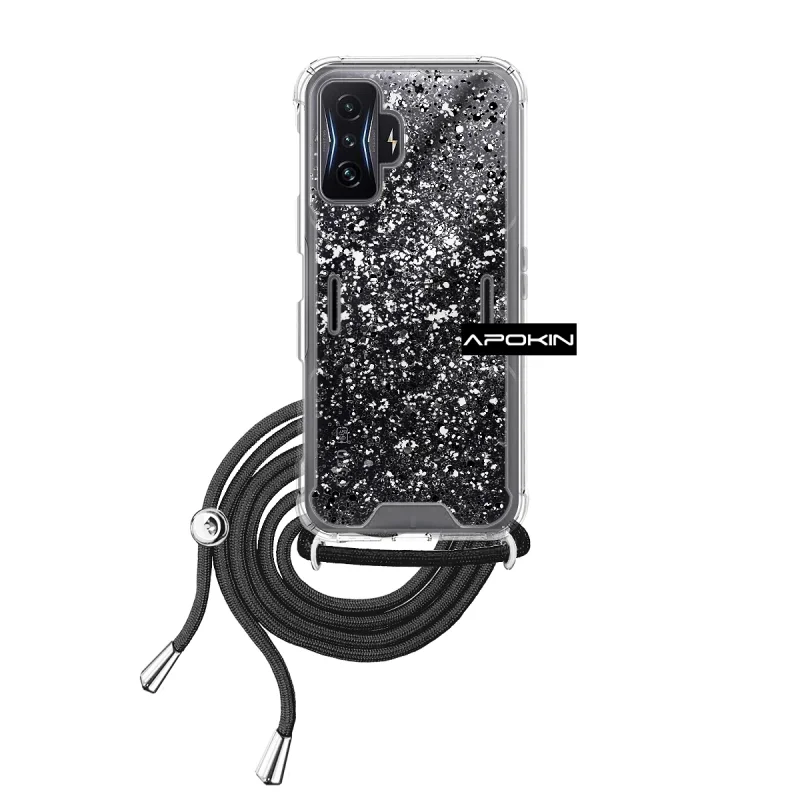 Capa Apokin para Xiaomi Poco F4 GT Gel Transparente com Cordão Preto - Imagem 5