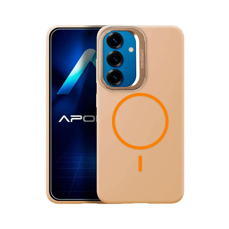 Capa Apokin para Samsung Galaxy A06 / A07 Silicone Premium com MagSafe Branco - Imagem 3