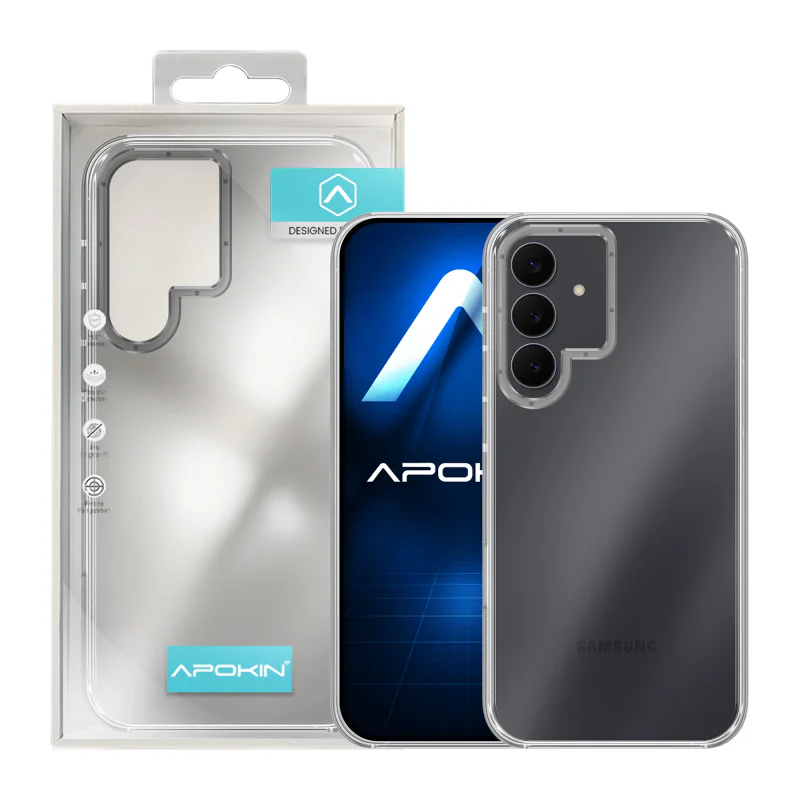 Capa Reforçada Transparente Samsung Galaxy A55 Branca Lila - Imagem 3