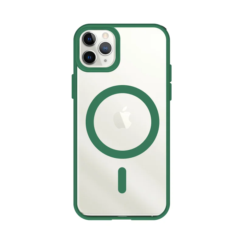 Capa Apokin para iPhone 11 Pro Transparente com Bordo Colorido e MagSafe Rosa - Imagem 3