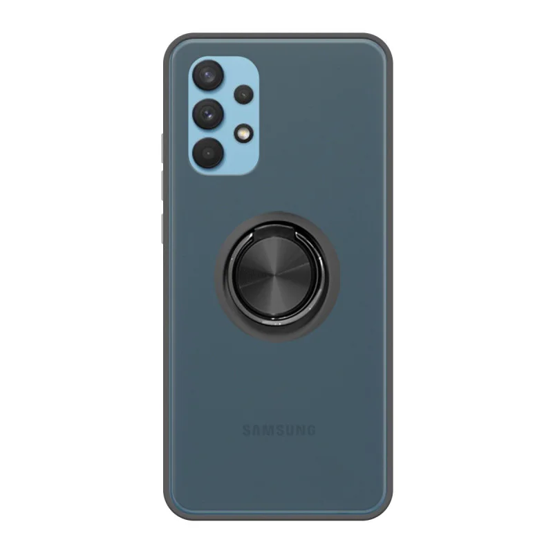 Capa Apokin para Samsung Galaxy A22 4G em Gel com Suporte Fumado Azul - Imagem 3