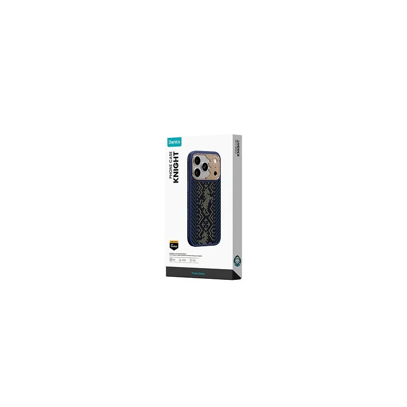 Capa Magnética Benks Knight Pro Y3 em Kevlar para iPhone 17 Pro Max e 18 Pro Max Azul - Imagem 5