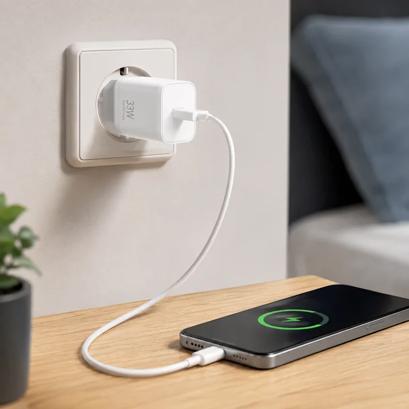 Carregador de Rede Apokin USB-C PD 33 W Branco - Imagem 3