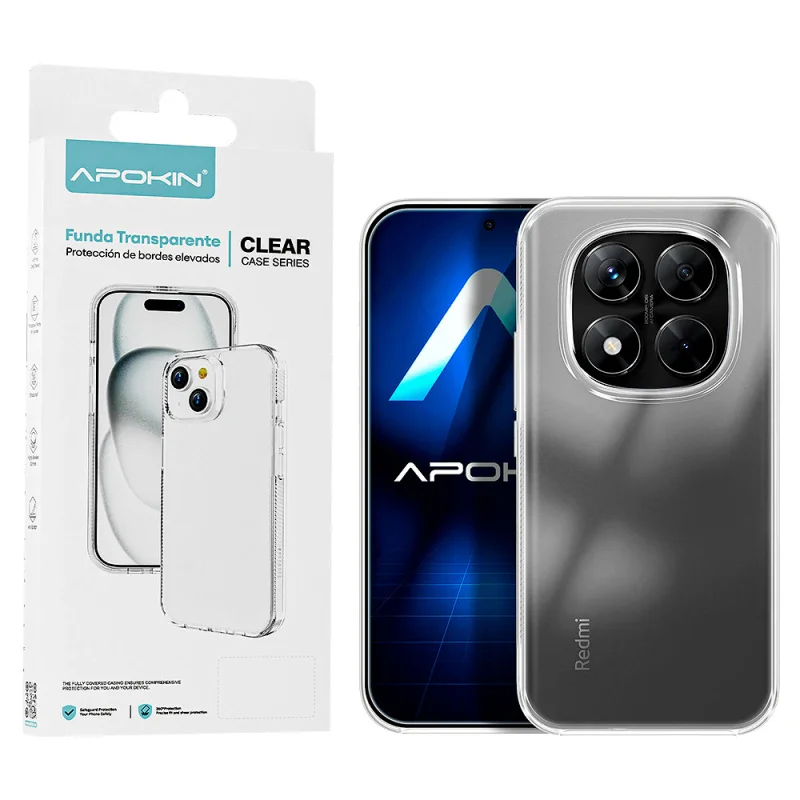 Capa Transparente Apokin ABR Antigolpe para Xiaomi Redmi Note 14 Pro 4G