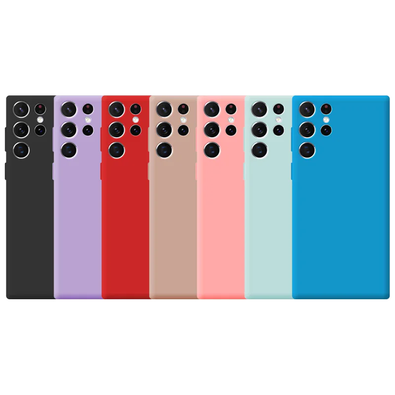 Capa de Silicone Macia Samsung Galaxy S22 Ultra Lila