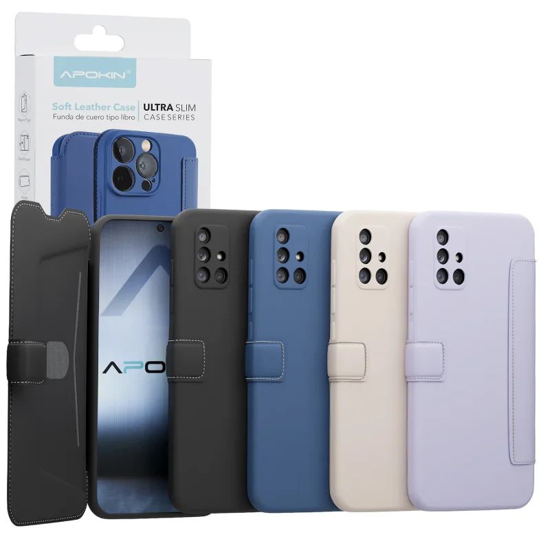 Capa Apokin para Samsung Galaxy A71 Silicone com Acabamento Pele Lilás - Imagem 1