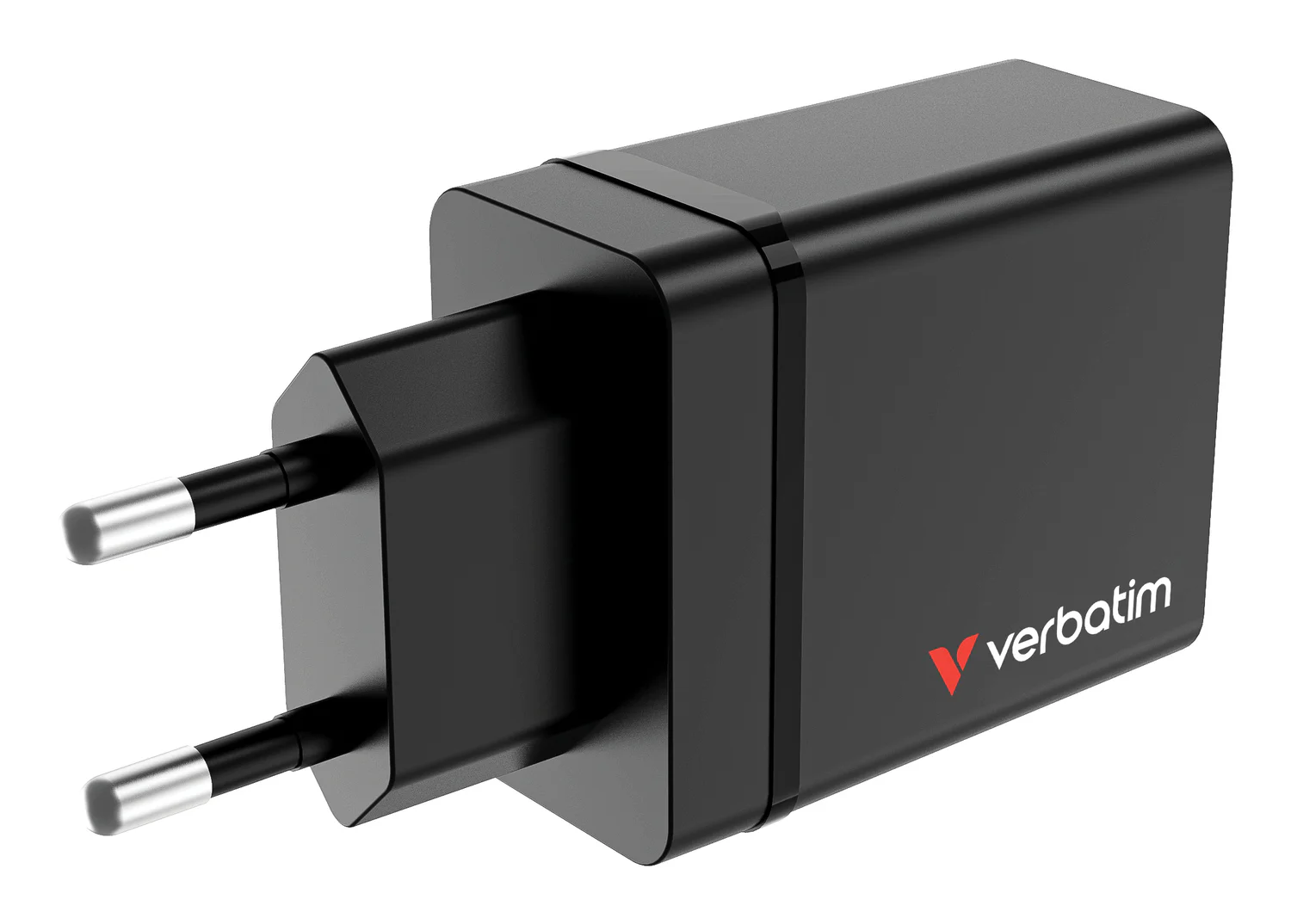 Carregador de Parede Verbatim 30W 4 Portas 1x USB-C PD 20W 3x USB-A QC 3.0 Preto - Imagem 3