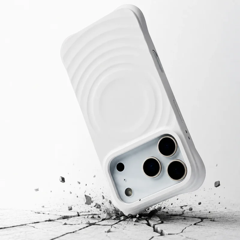 Capa Apokin para iPhone 16 Pro Wave com MagSafe e Cantos Reforçados Branco - Imagem 3