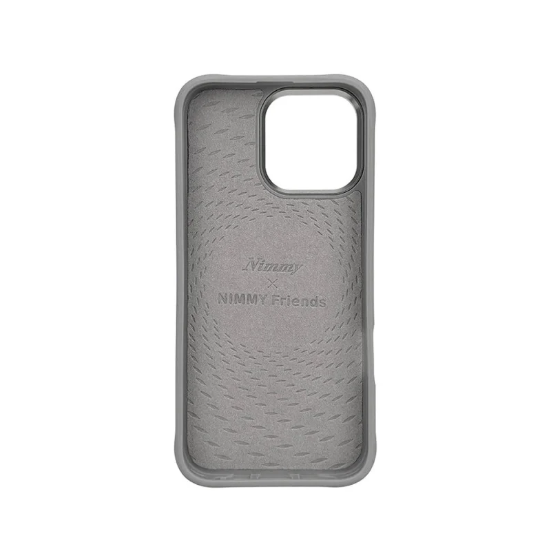 Capa Apokin Nimmy Olhos Grandes 2.0 para iPhone 16 Pro Bordada Cão Cinzento - Imagem 4