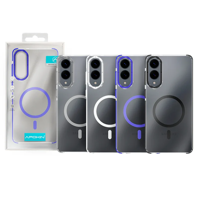 Capa Reforçada Apokin com MagSafe para Samsung Galaxy S25 Variedade de cores