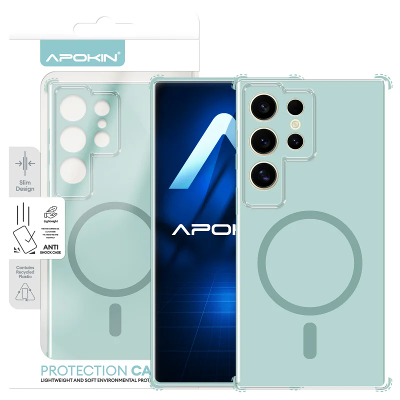 Capa Bumper Apokin Urban com MagSafe para Samsung Galaxy S25 Ultra Azul - Imagem 4