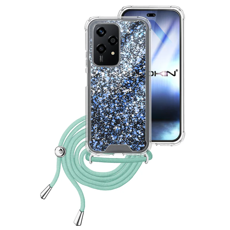 Capa de Gel Apokin para Honor 200 Lite Transparente com Cordão Variedade de cores - Imagem 4