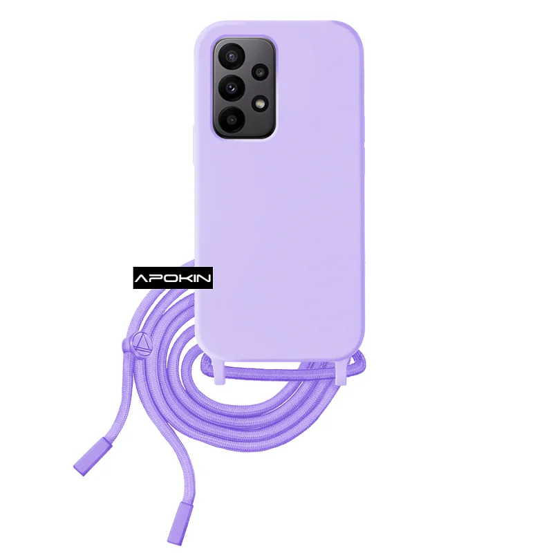 Capa de Silicone com Cordão Samsung Galaxy A23 Rosa - Imagem 4
