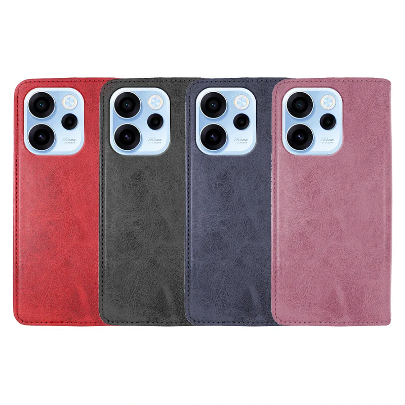 Capa Apokin para OPPO Reno 15F em Pele Sintética com Porta-cartões Variedade de cores