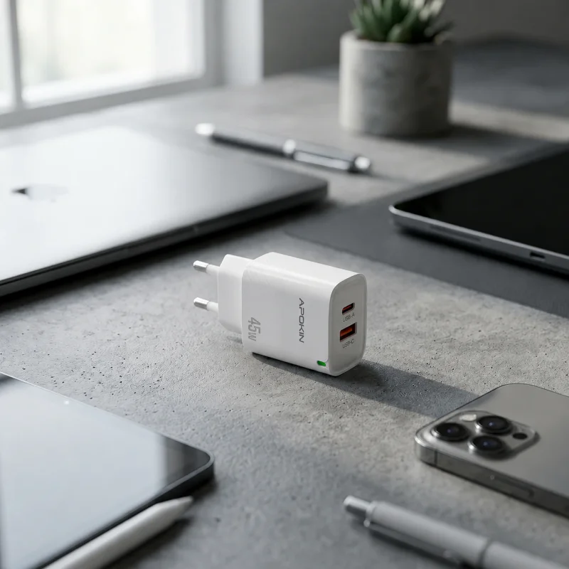 Carregador de Rede Apokin Duplo USB-C 45 W - Imagem 4