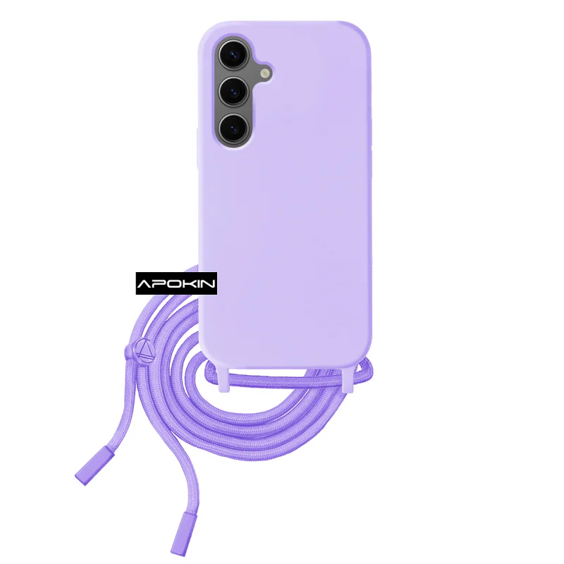 Estojo Macio Apokin com Cordão para Samsung Galaxy S24 Plus Rosa - Imagem 4