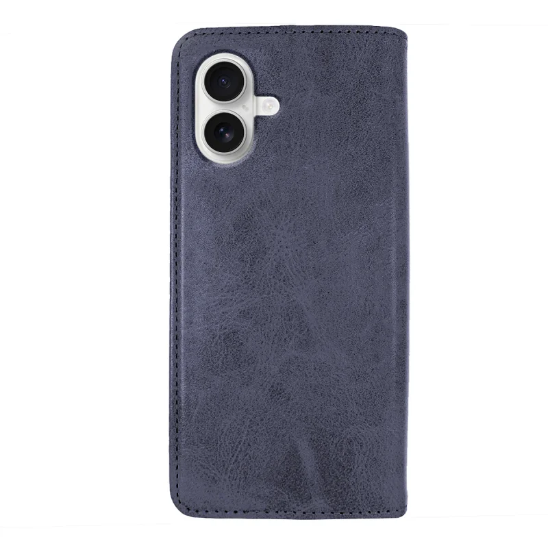 Capa Apokin para iPhone 16 Plus em Pele Sintética com Porta-Cartões Azul - Imagem 3