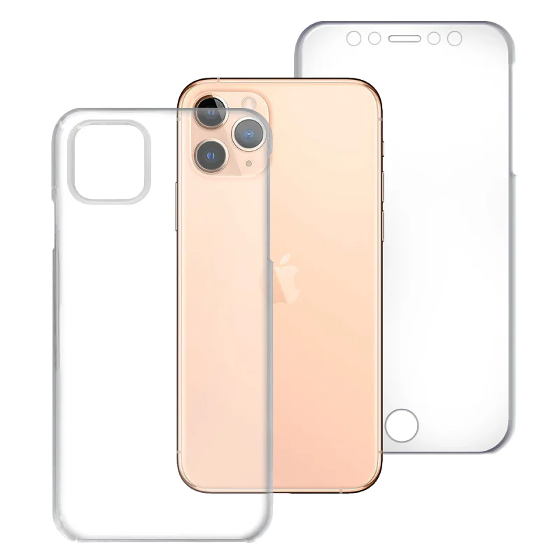 Capa Apokin para iPhone 11 Pro 5,8 polegadas Dupla 360 Silicone Transparente