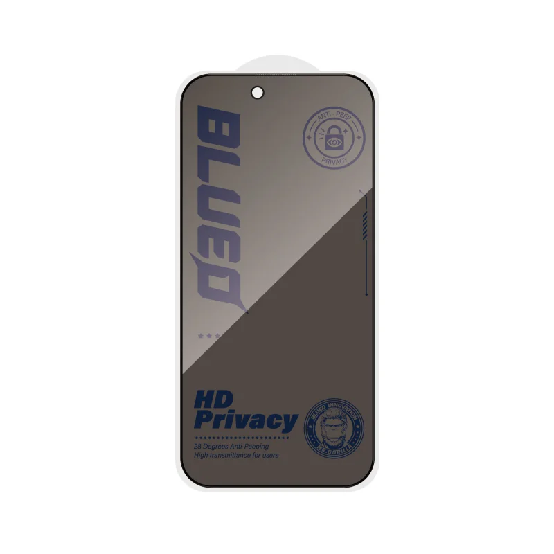 Película Apokin Blueo de Vidro Temperado de Privacidade para iPhone 17E / 16E / 14 / 13 Pro - Imagem 2
