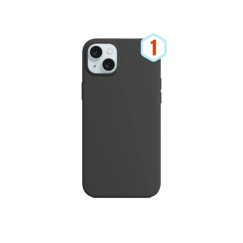 Capa Apokin para iPhone 13 / 14 Silicone Líquido com Efeito Pele Cor 6 - Imagem 3