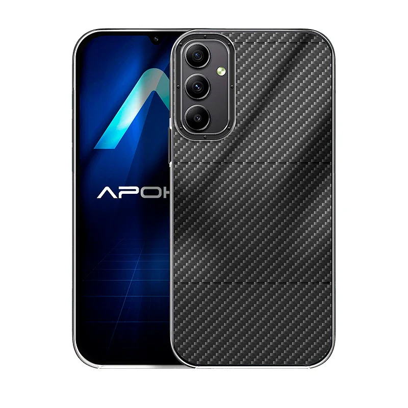 Capa Apokin para Samsung Galaxy A34 com Efeito Fibra de Carbono - Imagem 1