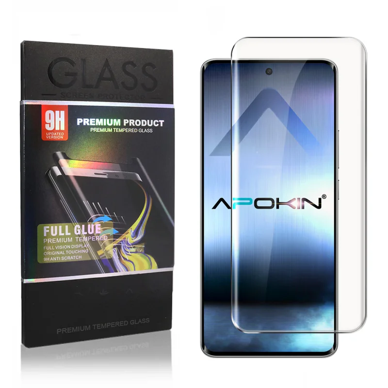 Película de Vidro Temperado Curvo Apokin Full Glue para Xiaomi Redmi Note 15 4G Transparente