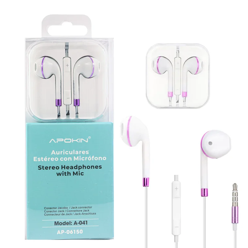 Auriculares com Microfone Apokin Borda Metálica Azul - Imagem 3